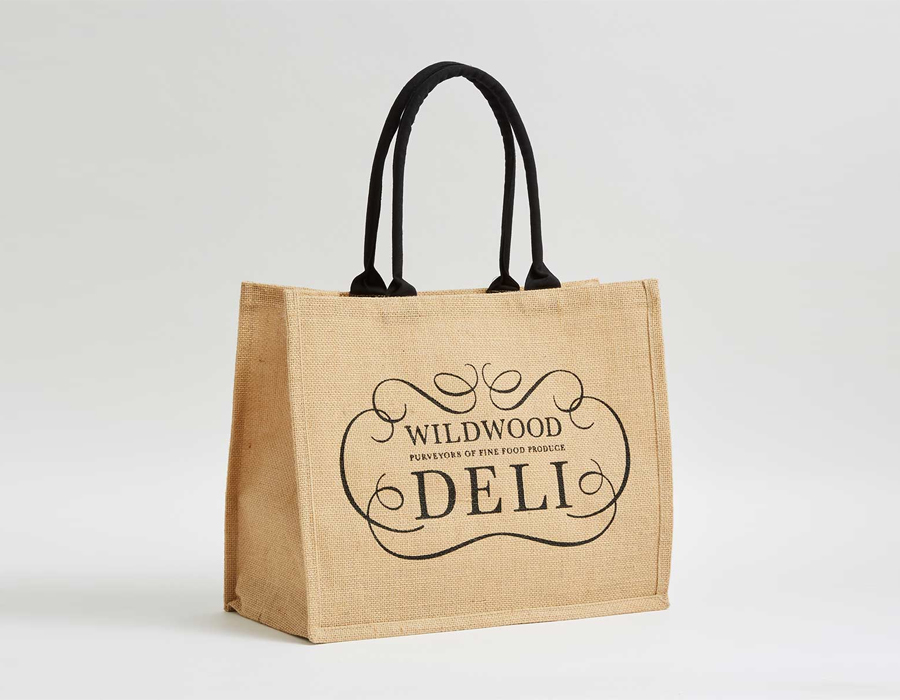 Printed Jute Shopping Bag